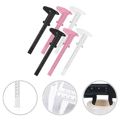  6 Pcs Brow Pro Measuring Tool Eye Stencil Plastic Ruler Eyebrows - Image 1 of 4