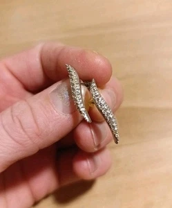Silver 925 Stud Earrings with Swarovski Stones - Picture 1 of 3