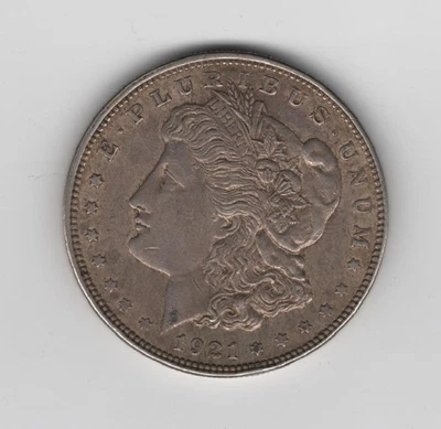 1921 Morgan 90% Silver Dollar Coin Circulated Ungraded - Image 1 of 2
