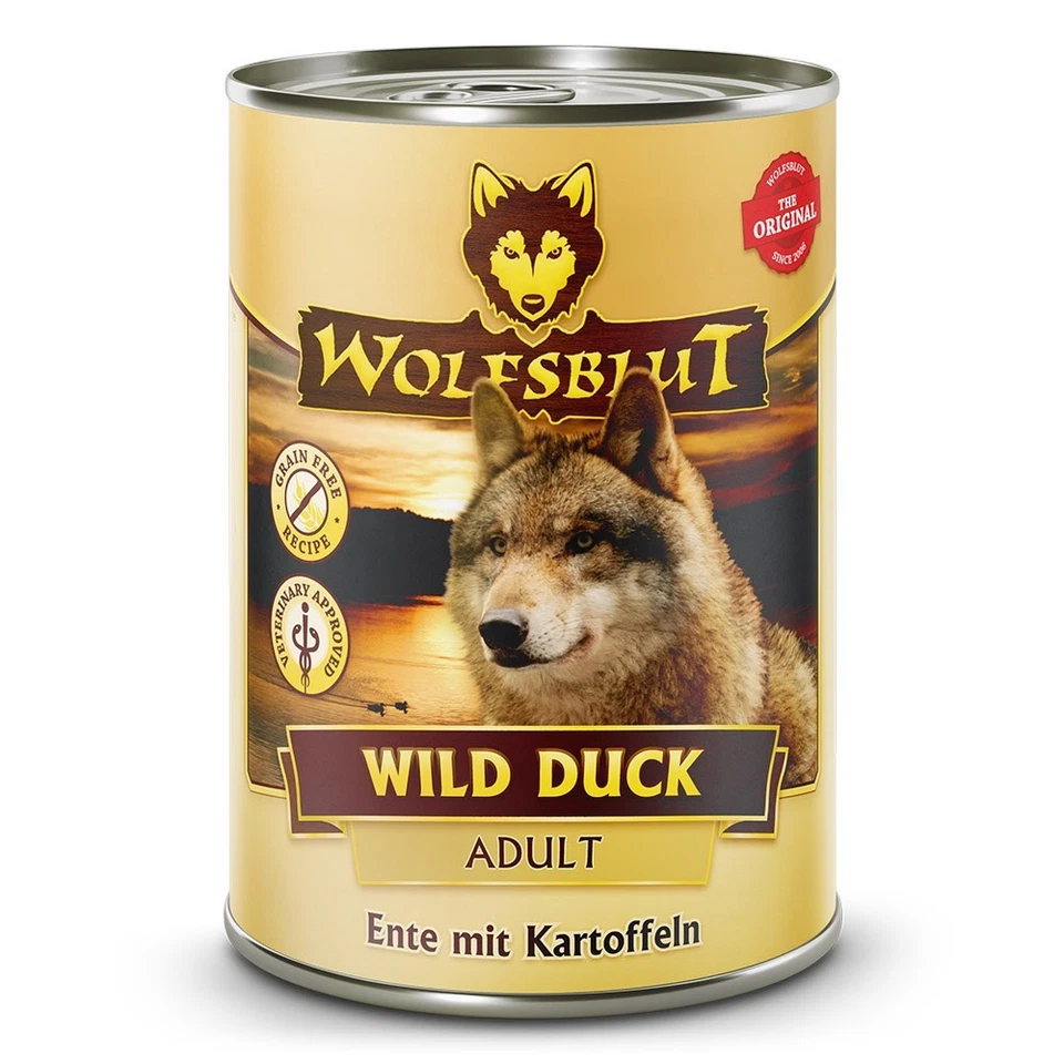 4260603783052 WOLFSBLUT Wild Duck Duck with potatoes - Nassfutter für Hunde - 39 - Bild 1 von 1