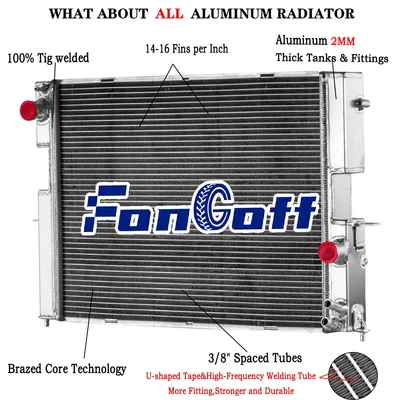 3 Rangées Radiateur Pour LANDROVER DISCOVERY 2.5 TD5 98-04 1998 DIESEL MT - Imagen 1 de 4