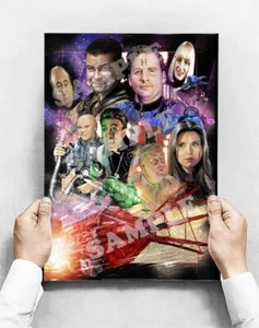 Red Dwarf crew exclusive A3 Poster by jason fletcher even has talkie toaster - Picture 1 of 1