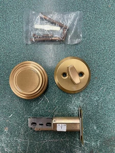 ARROW DEADBOLT SINGLE SIDED NO KEYS BRONZE COLOR - Picture 1 of 3