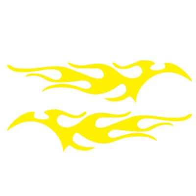 2 Piezas Calcomanías de Vinilo Llama Guardabarros Puerta Carrocería Lateral Coche Carreras Rayas Pegatinas Decoración Foto 1 de 4