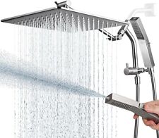 G-Promise All Metal 12'' Rain Shower Head with Handheld Built-in Power Wash Mod