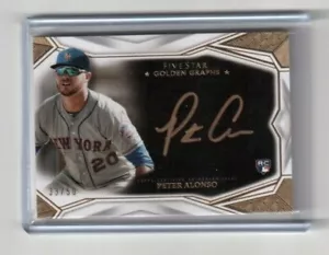 Pete Alonso New York Mets 2019 Topps Five Star Golden Graphs 33/50 - Picture 1 of 2