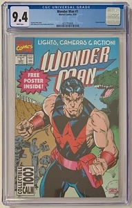 Wonder Man 1 CGC 9.4 WP With Poster - 1st Ongoing Solo Series Marvel Comics 1991 - Picture 1 of 3