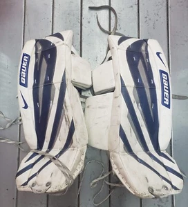 NIKE Bauer Supreme ONE75 Hockey Goalie Legpads Size Junior - Picture 1 of 18