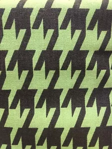 5 + YDS PREMIER PRINTS HOUNDSTOOTH COTTON DRAPERY UPHOLSTERY FABRIC Brown Green - Picture 1 of 4