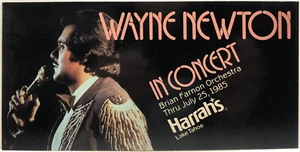 Wayne Newton in Concert at Harrah's Lake Tahoe Casino Postcard July 1985 - Picture 1 of 3