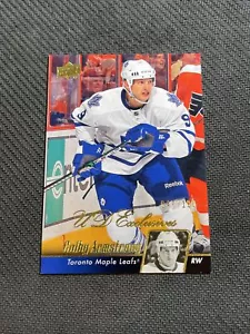 2010-11 UPPER DECK SERIES TWO COLBY ARMSTRONG UD EXCLUSIVES GOLD #ed 47/100 - Picture 1 of 2