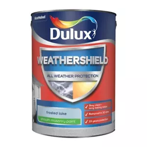 Dulux Weathershield Smooth Masonry Paint 5L Frosted Lake - Picture 1 of 3