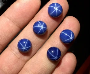 Top Quality Blue Star Sapphire Round Cut 4mm to 12mm AAAAA+ Unheated Loose Gems - Picture 1 of 3