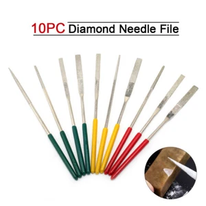 10X Mini Diamond Needle Files Ultra-thin Flat File for Polishing Wood Glass Tool - Picture 1 of 6