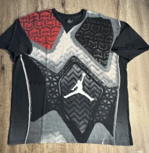Jordan Shirt  90s 00s Y2k Basketball 22 XXII All Over Print Sneaker Tee Size XL - Picture 1 of 8