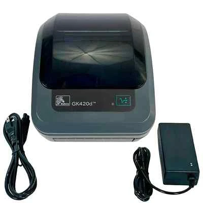 TESTED Zebra GK420d Direct Thermal Barcode Label Printer USB LAN - Image 1 of 4