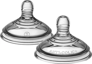 Tommee Tippee Advanced Anti-Colic Baby Bottle Teats, Medium Flow,3+Months Breast - Picture 1 of 10