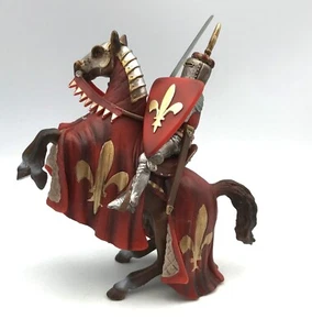 Schleich 2003 Mundo de Caballeros CABALLERO ROJO REY Príncipe Criando Caballo Espada 70018 - Imagen 1 de 5