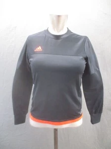 ADIDAS CLIMALITE Size 11-12 YRS Kid Unisex Black Stretch Athletic Sweatshirt 359 - Picture 1 of 9