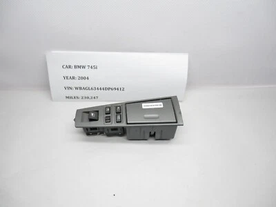 BMW 745i 2002-2004 interruptor de ventana eléctrica trasero derecho 6917108 OEM Foto 1 de 4