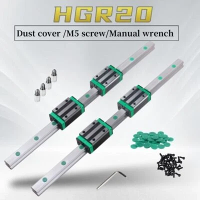 HGR20 HGR15/25 Linearführung Führungsschiene + 4X Gleitblocks 200-2000mm CNC - Bild 1 von 4