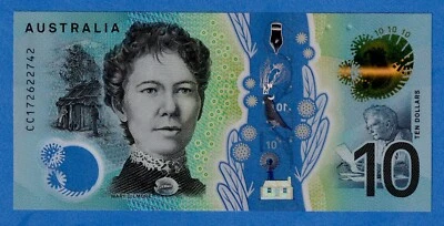 Australia 10 Dollars 2017 P-63 Light Circulated Polymer Note CC172622742 - Image 1 of 2