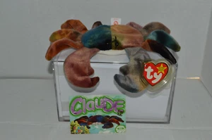 Ty Beanie Baby~#4083~5ª Generación~Claude The Crab~Buen Corazón Etiqueta~Tarjeta Comercial~Nuevo en Caja - Imagen 1 de 3