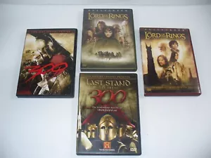 DVD Movies Lot of 4 Fellowship of the Ring Two Towers 300 special edition TESTED - Picture 1 of 12