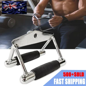 Triangle Close Grip Bar Gym Cable Attachment Back Workout Seated V Row Handle AU - Picture 1 of 14