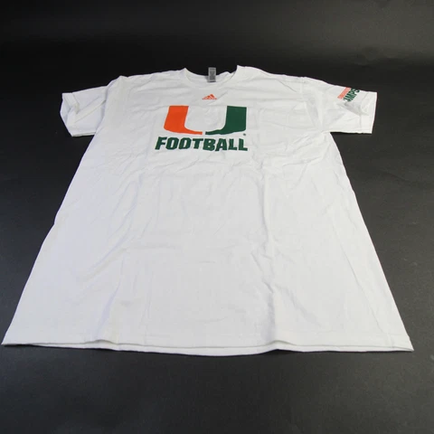 Miami Hurricanes Gildan Short Sleeve Shirt Men's White New Cover