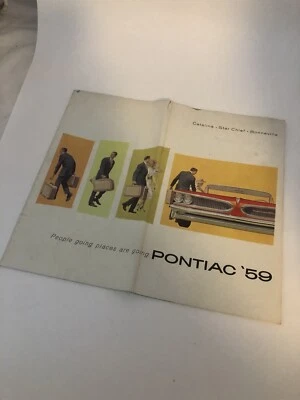 1959 Pontiac Dealer Folheto de Vendas Star Chief Catalina Bonneville Grande - Imagem 1 de 4