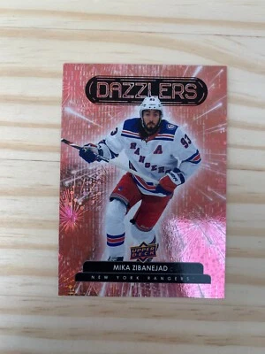 2022-23 Upper Deck Dazzlers Pink #DZ45 Mika Zibanejad - New York Rangers - Image 1 of 2