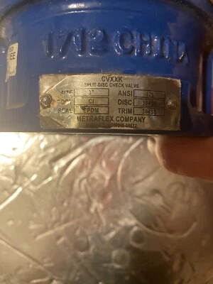 Válvula de retención de disco dividido CVXXK ANSI125 sello EPDM DISC 304 Foto 1 de 3