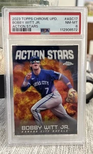 Actualización cromada Topps 2023 Bobby Witt Jr #ASC17 Action Stars 🔥 PSA 8 casi nuevo-como nuevo Royals - Imagen 1 de 4