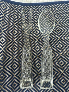 Servizio da Insalata Forchetta/Cucchiaio Vintage Anchor Hocking WEXFORD GLASS Set 10" - Foto 1 di 10