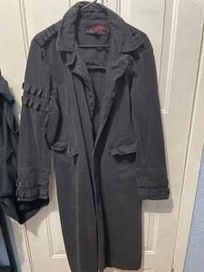 Tripp NYC Black Men Trench Coat - Picture 1 of 8