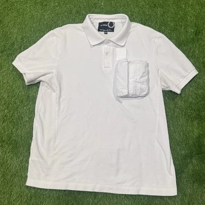 Camisa Polo Fred Perry x RAF Simons Para Hombre Blanca Talla 44 Bolsillo Táctico en el Pecho  Foto 1 de 4