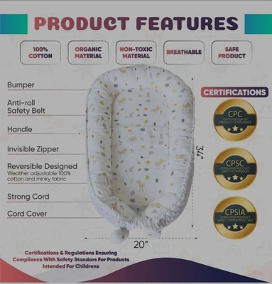 Tumbona bebé Nanuko 0-24 meses con cubierta reversible Foto 1 de 4