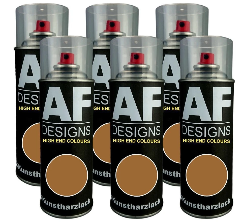 ALEX FLITTNER DESIGNS RAL 8001 OCKERBRAUN 6x Kunstharz Lackspray Buntlack Spraydose glänzend matt