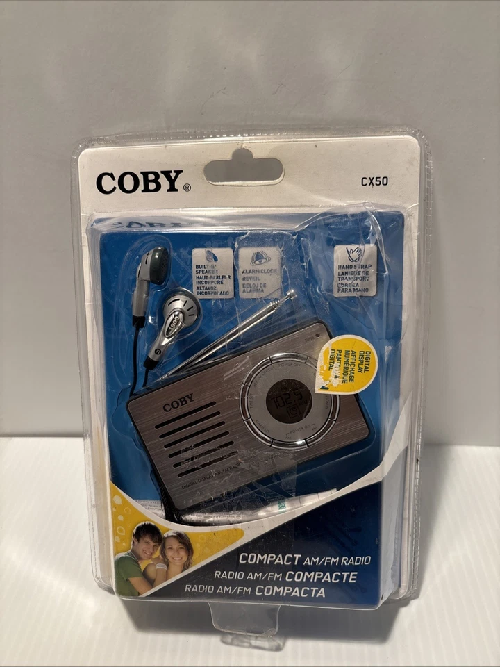 COBY COMPACT AM/FM RADIO CX50  (74) - Image 1 of 4