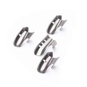 4 Pack Finger Guards for Cutting Kitchen Tool Stainless Steel Finger Guard - Picture 1 of 7