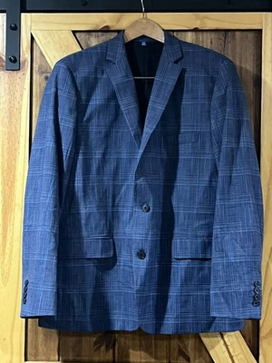 APT. 9 Abrigo Deportivo Blazer Azul Cuadros Ventana Premier Flex Essential SlimFit46 Foto 1 de 4