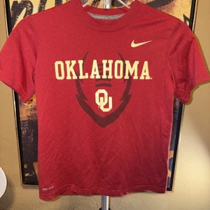 Nike OU/OKLAHOMA Dri-fit Size Youth S T-shirt In Excellent Shape - Picture 1 of 5