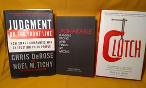 Clutch, Unshakable, Judgment on the Front Line 3 Book Lot Leadership Strategy - Imagen 1 de 14