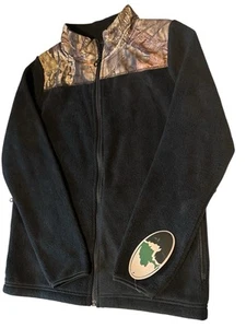 Mossy Oak Boys Fleece Camo Size 14 Full Zip-2 Inner Pockets/2 Outer Zip Pockets - Picture 1 of 12