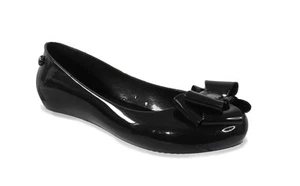 Flache Gummischuhe Ballerina Ballerinas Damen Schwarz Halbschuhe Größe - Bild 1 von 11