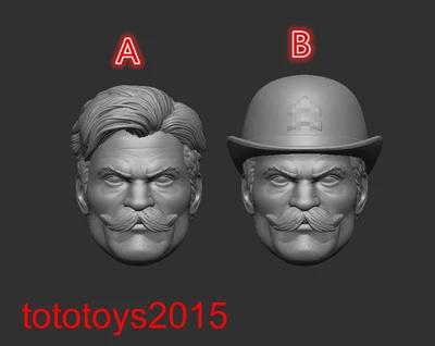 1:6 1:12 1:18 Película Clon Hombres Cabeza Esculpida Para 12" 6" 3.75" Figura de Acción Cuerpo Juguete Foto 1 de 2