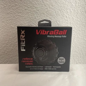 FitRx VIBRABALL V200 Palla Massaggio Vibrante Nera Portatile Rotolamento Vibrante NUOVO - Foto 1 di 6