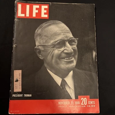 LIFE Magazine - November 22nd, 1948 - President Truman Vintage Ads Politics Foto 1 de 4