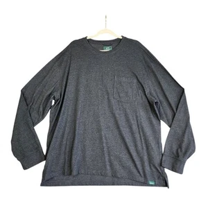 Woolrich Mens Long Sleeve Pocket Tee Size XXL Gray Baselayer Cotton Blend Logo - Picture 1 of 10